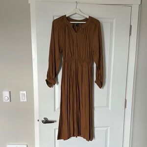 Brown Long Sleeve Dress
